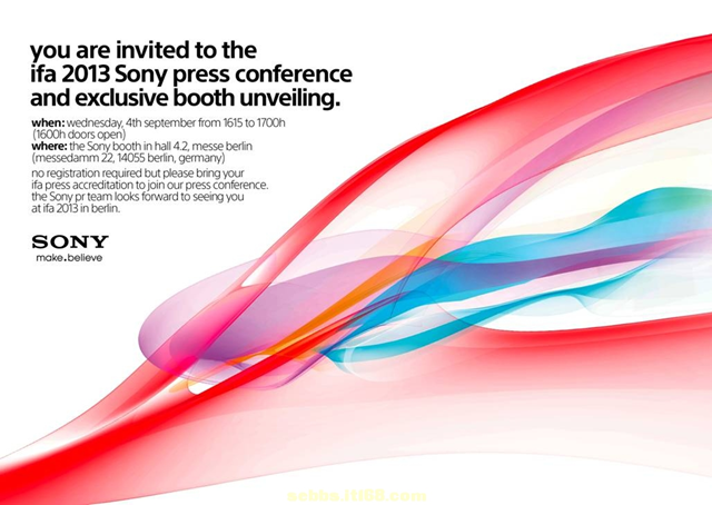 Sony invite la presse à une conférence à l'IFA 2013 : le moment de dévoiler le Honami ?