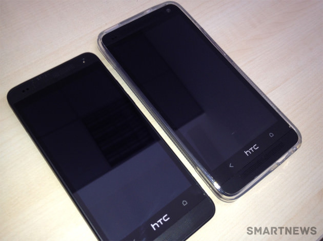Comparaison entre le HTC One et HTC One Mini concernant la taille