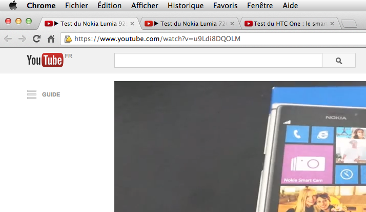 YouTube ajoute une nouvelle icône de lecture dans les onglets du navigateur