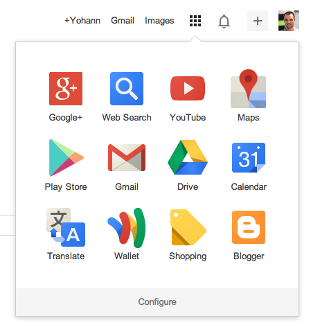 Le lanceur d'applications Google a maintenant une grille 3 x 4 et un lien de configuration