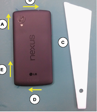 Vue de dos du présupposé Nexus 5