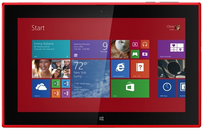 Superbe écran sur la Lumia 2520