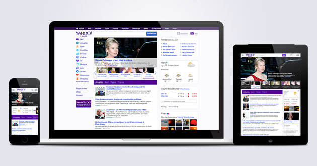 La nouvelle conception de Yahoo s'adapte aux dispositifs mobiles