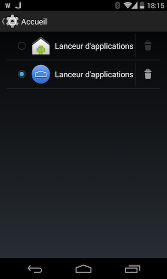 Choisir le lanceur d'applications sur le Nexus 5