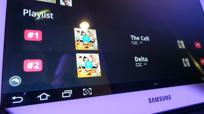 Visualisation de la playlist sur un écran