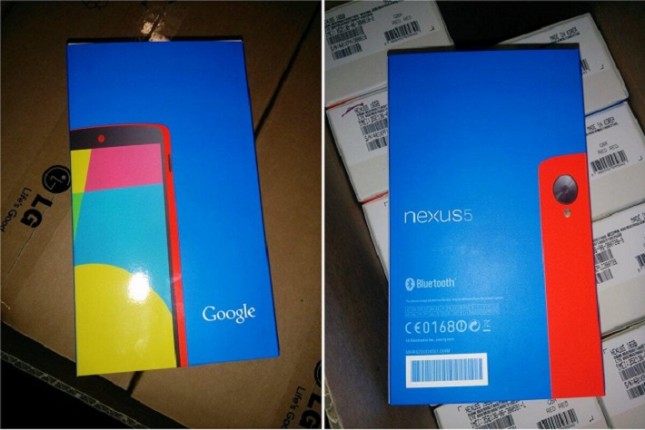 Des cartons d'un Nexus 5 rouge repérés
