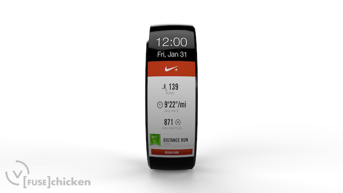 Une vue de l'application Nike+ sur l'iWatch