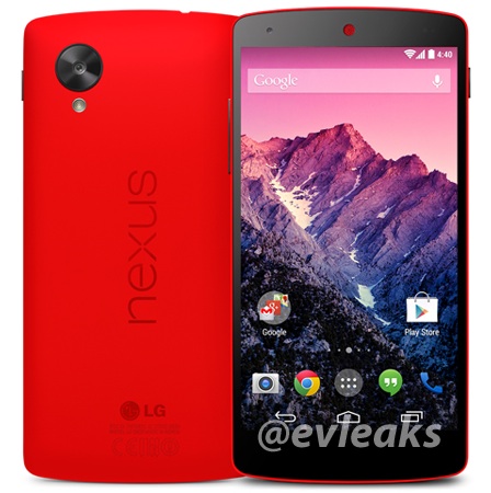 Voici le Nexus 5 rouge dans une image de rendu de presse
