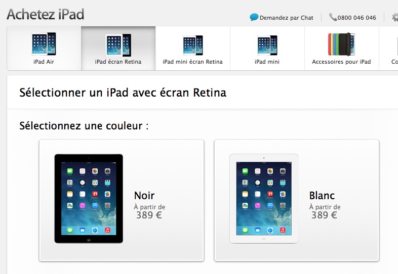 Apple réintroduit son iPad 4 afin de remplacer son iPad 2 Apple réintroduit son iPad 4 afin de remplacer son iPad 2