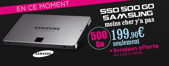 SSD Samsung 840evo de 500 Go a 200 euros chez MacWay