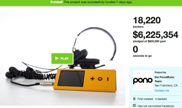 PonoPlayer sur Kickstarter
