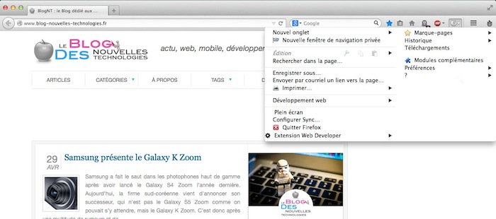 Firefox 29 avec Classic Theme Restorer