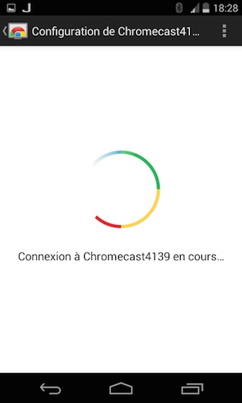 Connexion au Chromecast