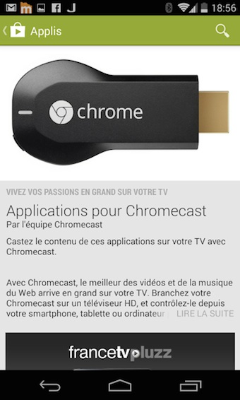 Sélection des applications dédiées au Chromecast