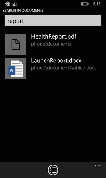 Windows Phone 8.1 : recherche