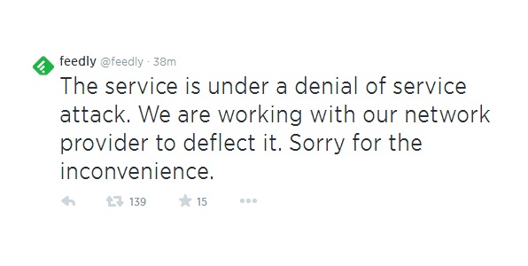 Feedly DDoS