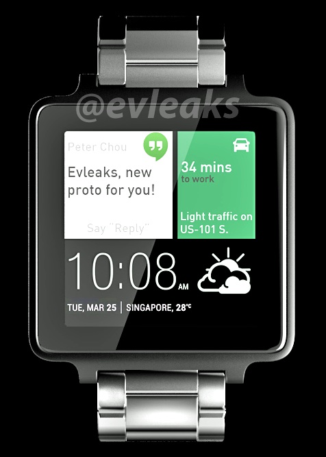 La smartwatch HTC sous Android Wear peut ressembler à ceci