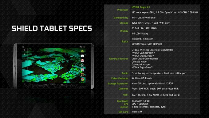 Rue du commerce répertorie la NVIDIA Shield Tablet LTE pour 400 euros 53 shield tablet 04