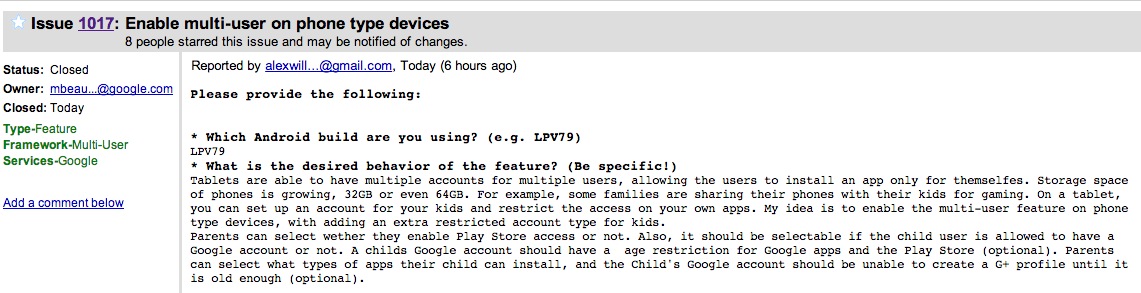 Android L : un support multi-utilisateur pour les smartphones ?