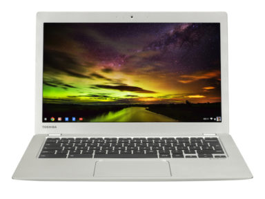 Toshiba Chromebook 2 CB30 B full product with wallpaper 01