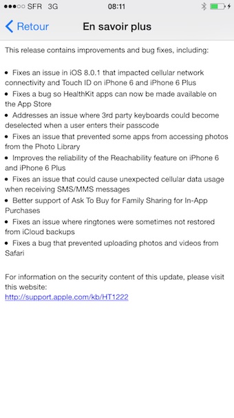 apple lance ios 8 0 2 pour resoudre les problemes avec ios 8 0 1 2
