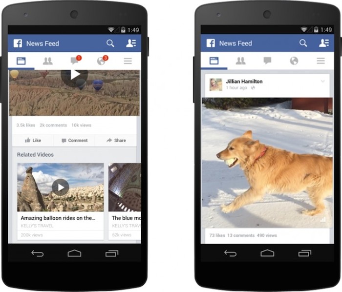 Facebook ajoute le nombre de vues d'une vidéo