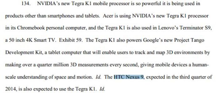 NVIDIA : la tablette Nexus 9 de HTC arrivera au T3 2014