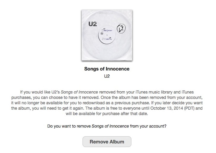 Voici comment supprimer cette album U2 sur iTunes