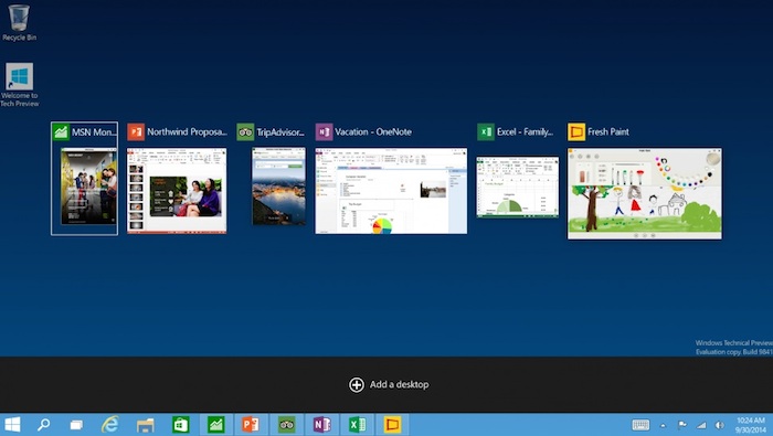 Windows 10 : Task View