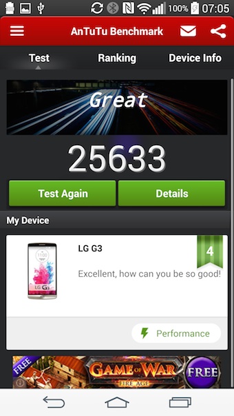 LG G3 : benchmark AnTuTu