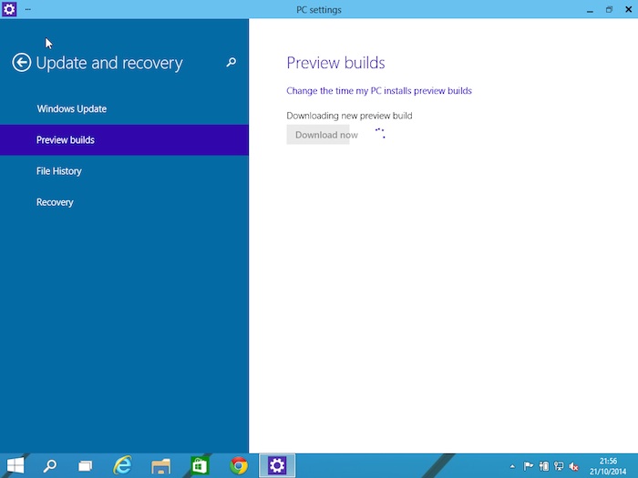 Windows 10 Technical Preview : une première mise à jour