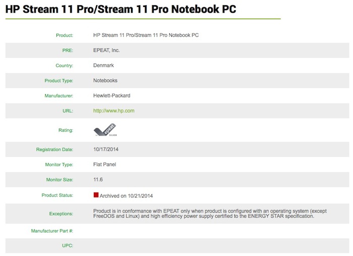 HP Stream 11 Pro : un futur notebook ?