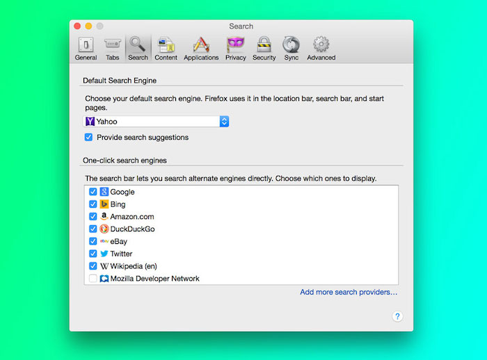 Choix des moteurs de recherche