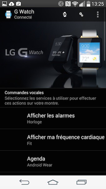 LG G Watch : Android Wear sur Android