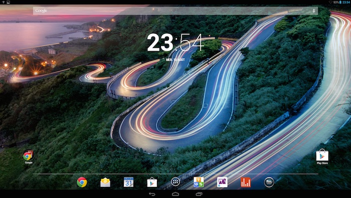 HP SlateBook 14 : écran d'accueil Android