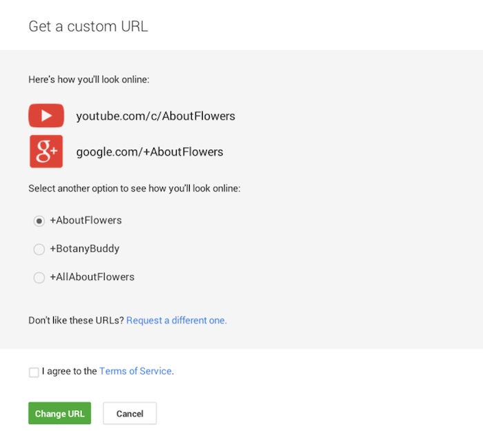 YouTube offre aux créateurs la possibilité de personnaliser leur URL