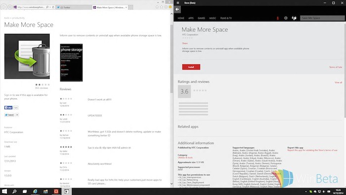 Les applications Windows Phone arrivent sur Windows 10