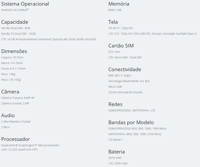 Le site brésilien de Motorola confirme le Moto G de 2e génération 4G LTE