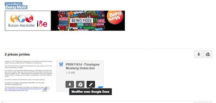 Modifier avec Google Docs
