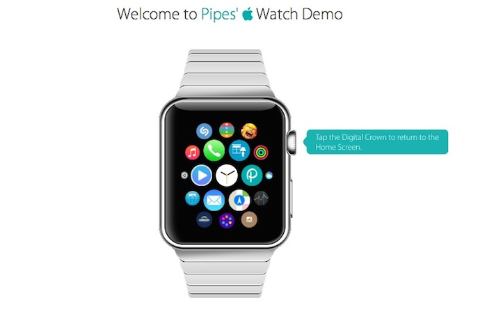 Écran d'accueil de l'Apple Watch