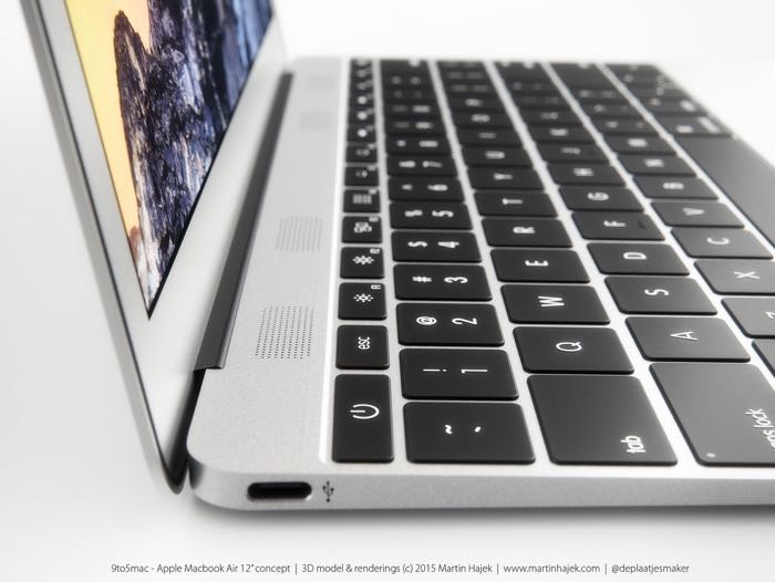 MacBook Air 12 pouces : vue de côté