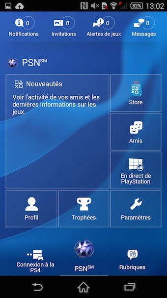Xperia Z3 : application PlayStation