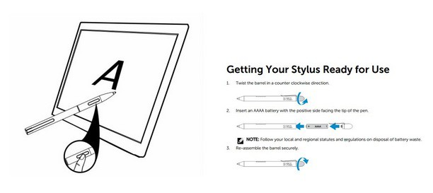 Dell Venue 10 Pro : utilisation d'un stylet