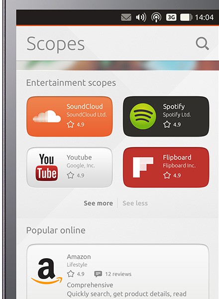 Scopes de Ubuntu Phone