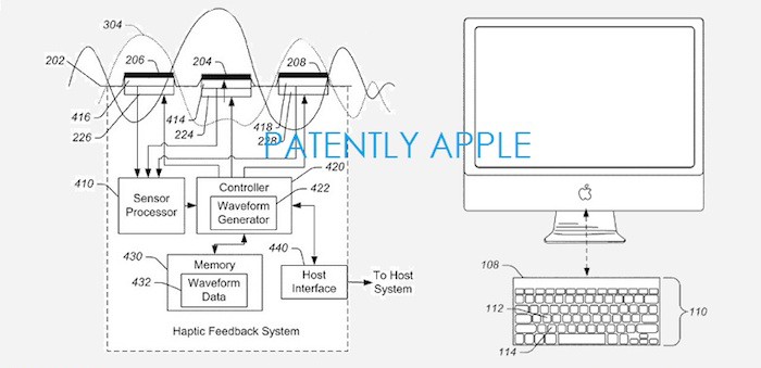 Un brevet suggère l'inclusion de la technologie 'Taptic' dans un clavier