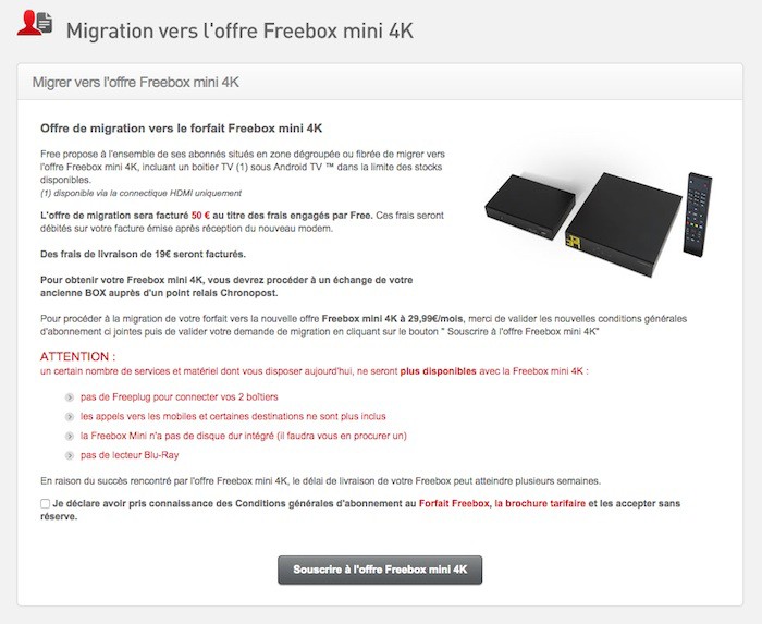 Migration Free vers Freebox Mini 4K