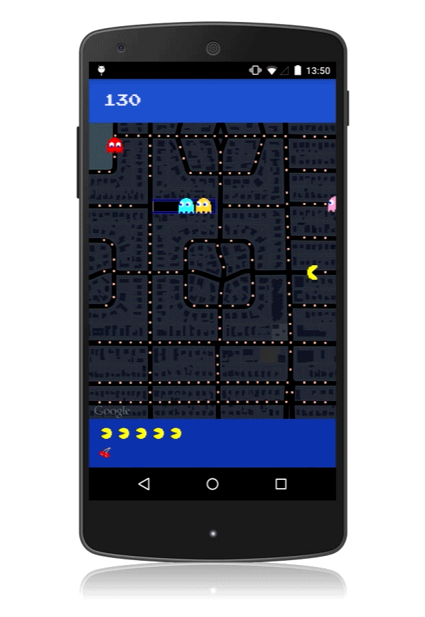 Jouer à Pac-Man dans Google Maps sur mobile