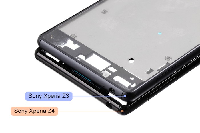 Xperia Z3 vs Xperia Z4 : tranche inférieure
