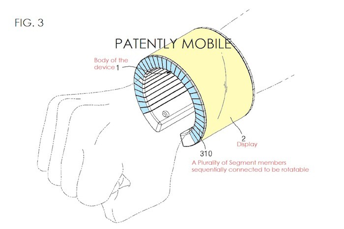 Samsung dépose un drôle de brevet pour un bracelet connecté