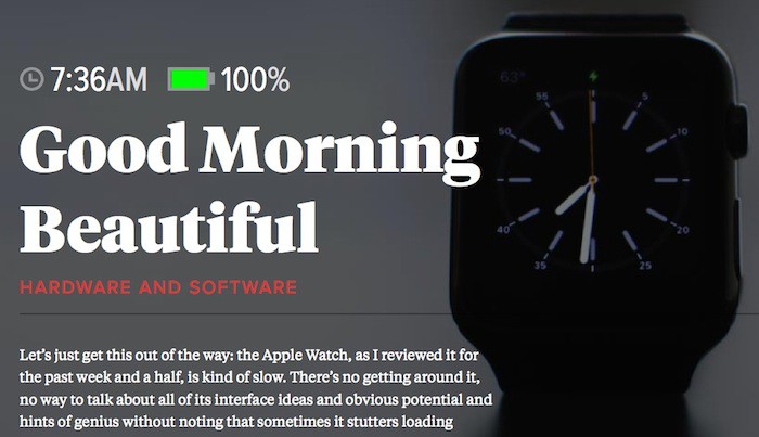 Test de l'Apple Watch : The Verge